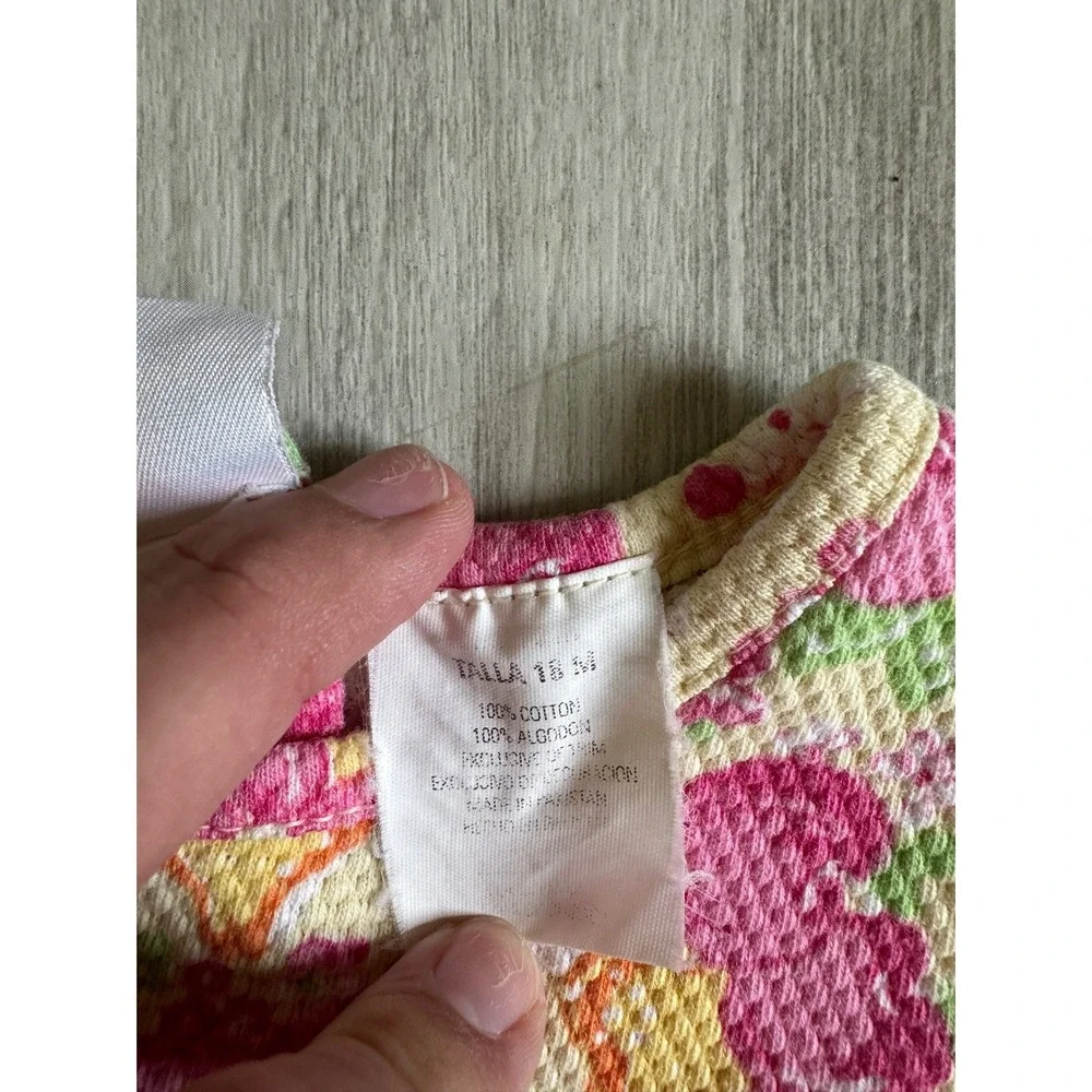 Vintage Y2K Small Steps Little Flower Garden Bubble Romper Baby Girl 18 Months